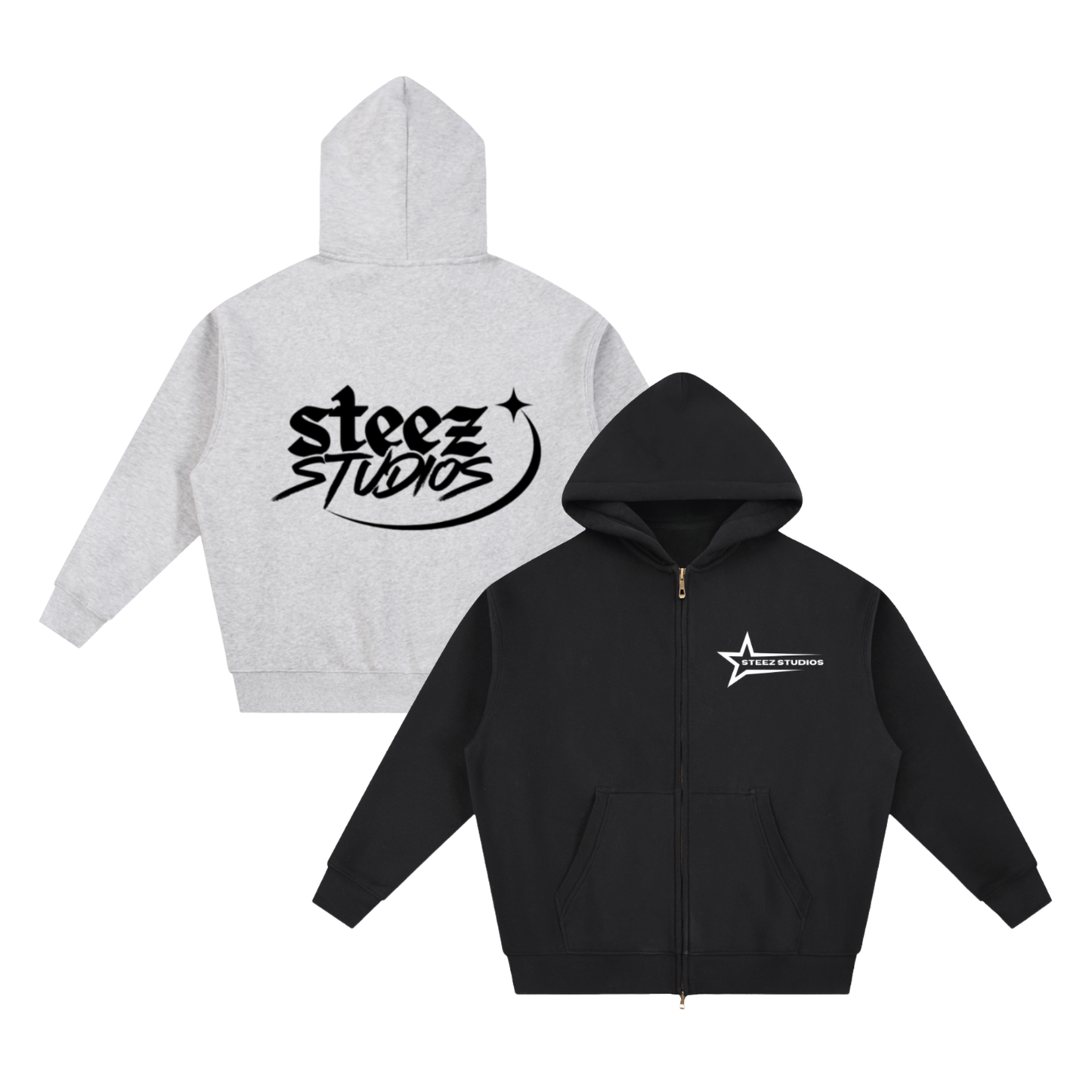 "STREET STEEZ" ZIP-UP HOODIE