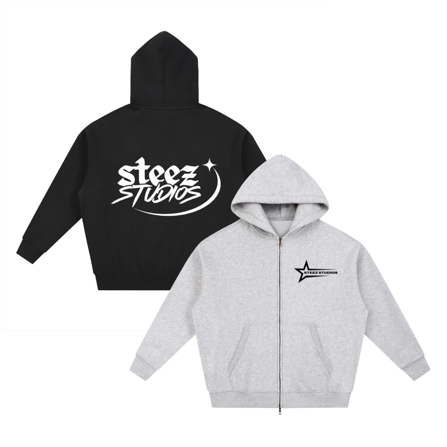 "STREET STEEZ" ZIP-UP HOODIE