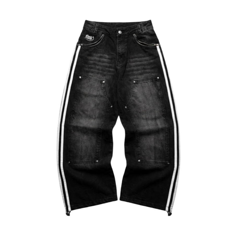 STEEZ LIGHT WASH BAGGY DENIM